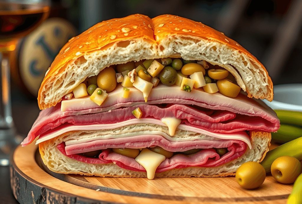 Muffaletta sandwich reipes