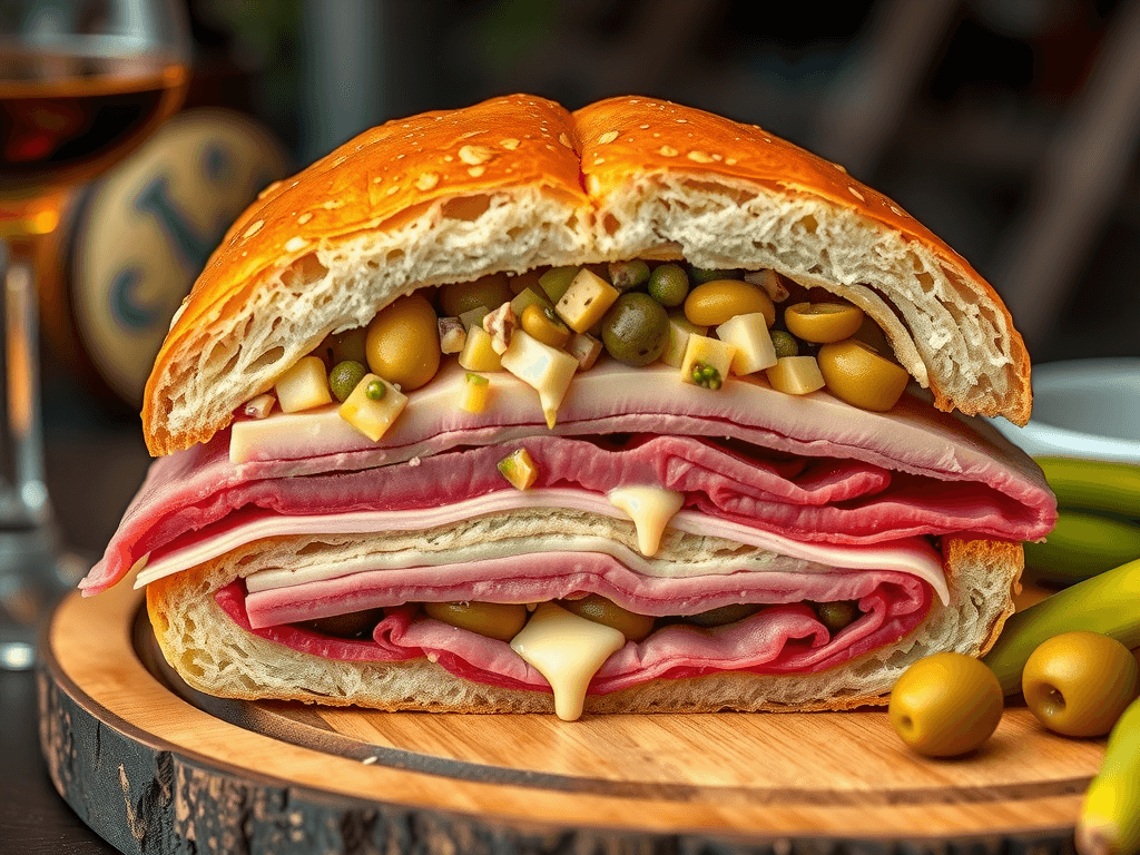 Muffaletta sandwich reipes