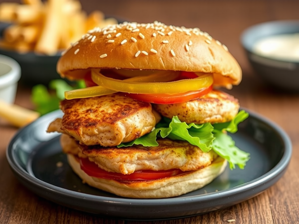 homemade chicken burgers