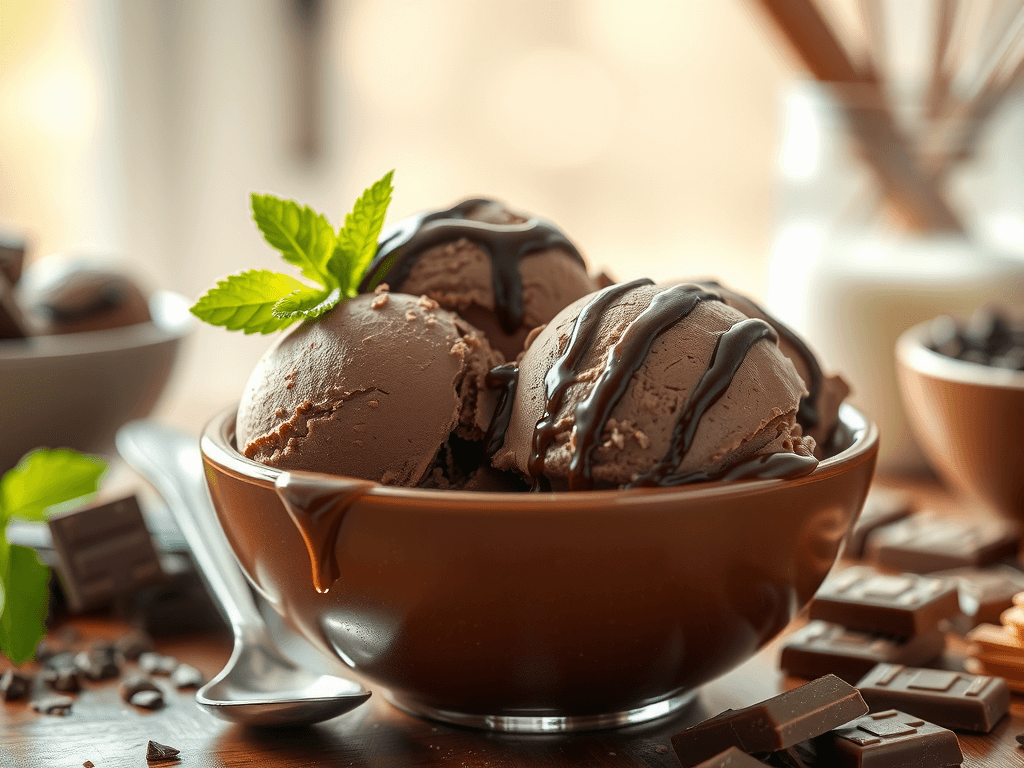 Homemade Chocolate Ice Cream