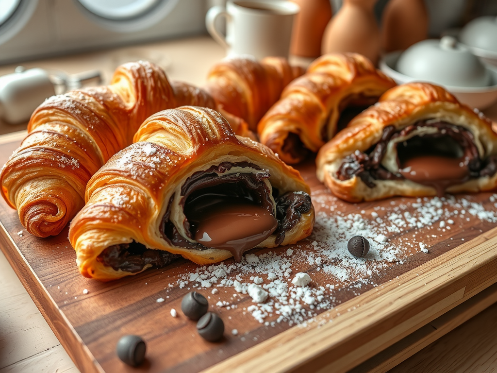 Homemade Chocolate Croissants