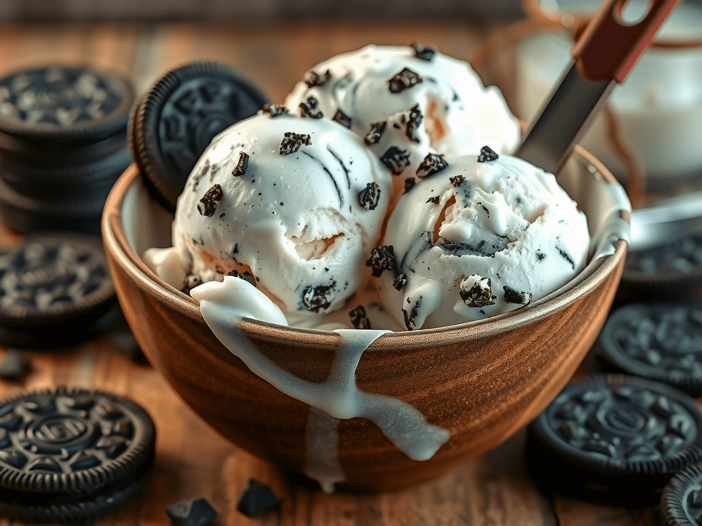 Homemade Oreo Ice Cream