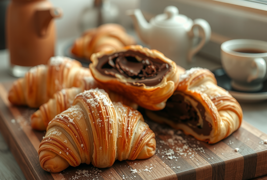 Homemade Chocolate Croissants