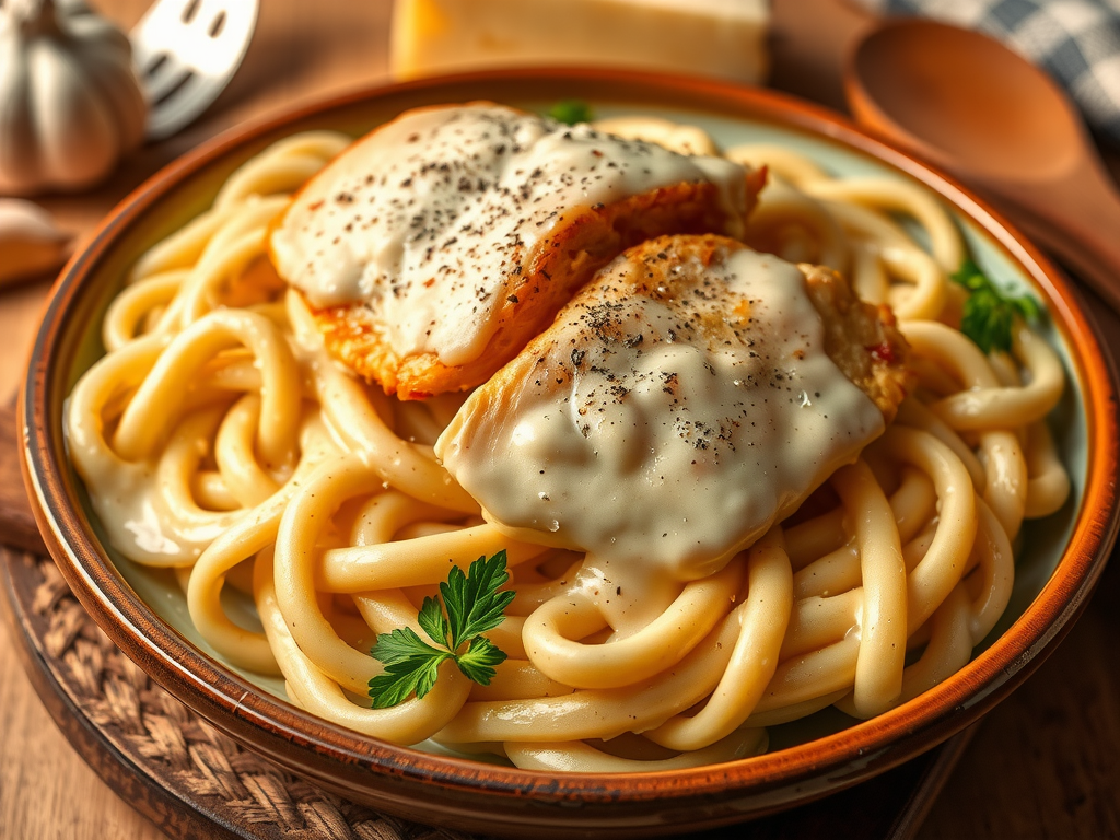 garlic parmesan chicken pasta