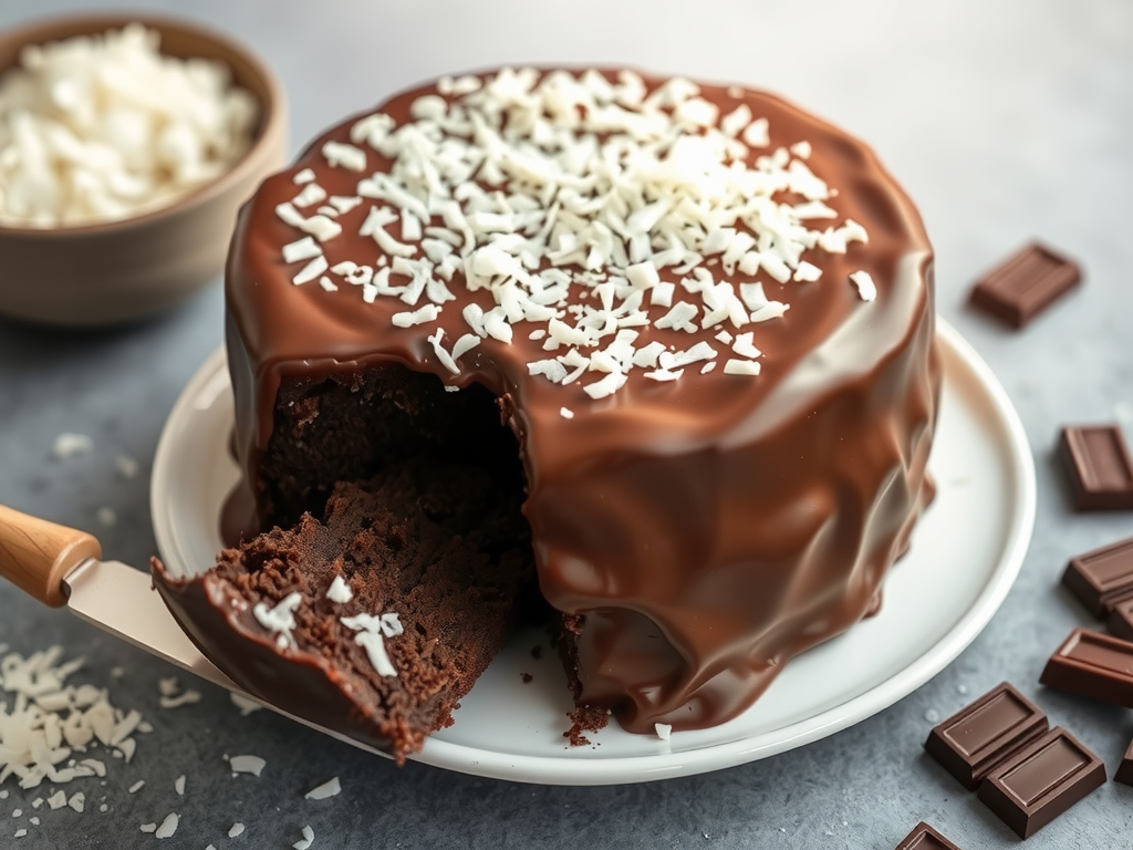 easy chocolate coconut cake