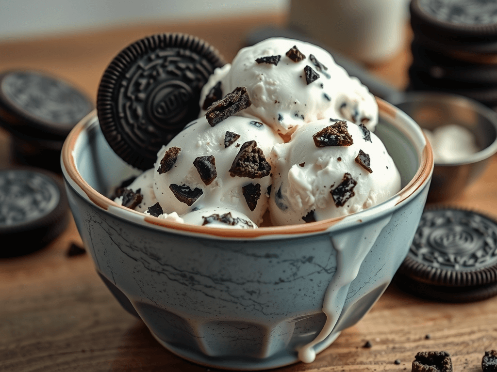 Homemade Oreo Ice Cream