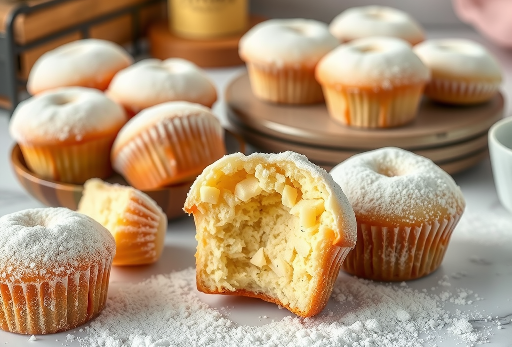 Mini Powdered Sugar Donut Muffins