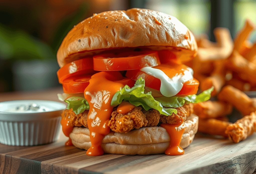 buffalo chicken burgers recipes