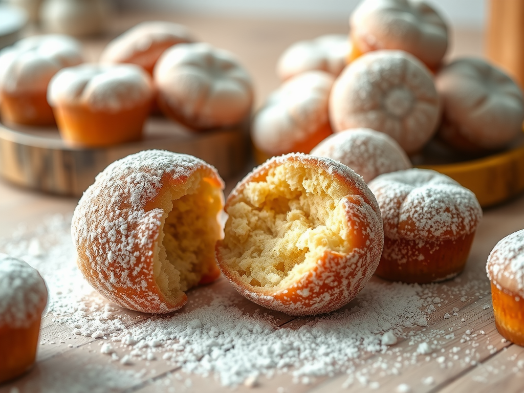 Mini Powdered Sugar Donut Muffins