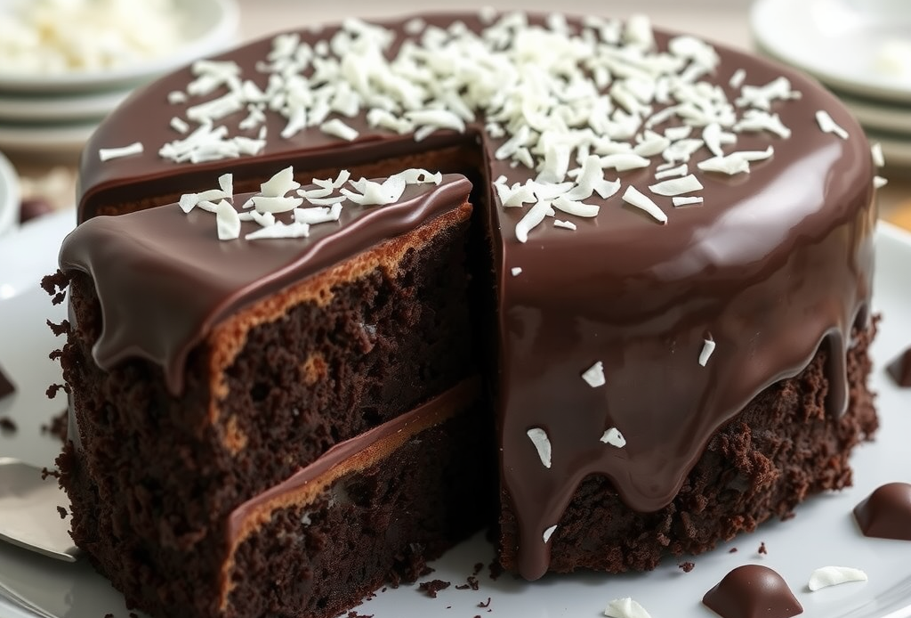 easy chocolate coconut cake