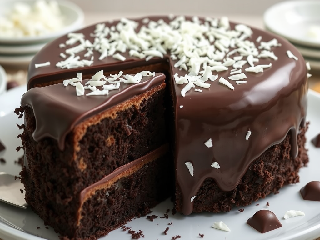 easy chocolate coconut cake