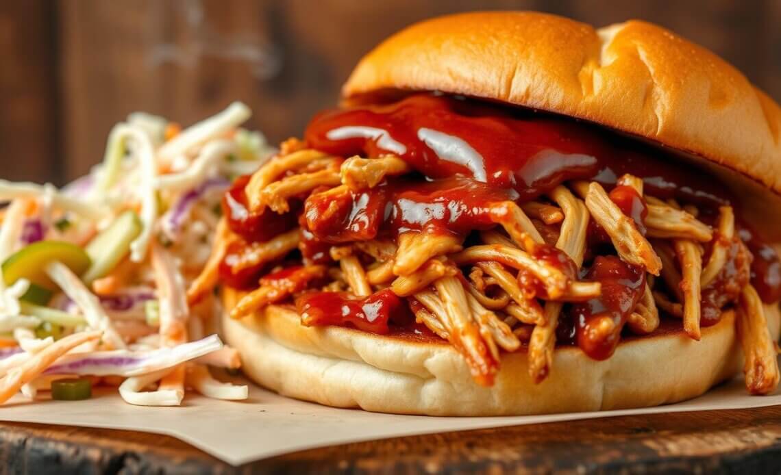 shredded chicken sandwiches